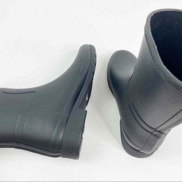 New Hunter Refined Short Rain Boot Black Round Toe Waterproof Breatheable - Picture 9 of 10
